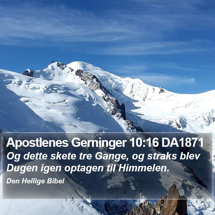 Apostlenes Gerninger 10:16 DA1871 Bible Study