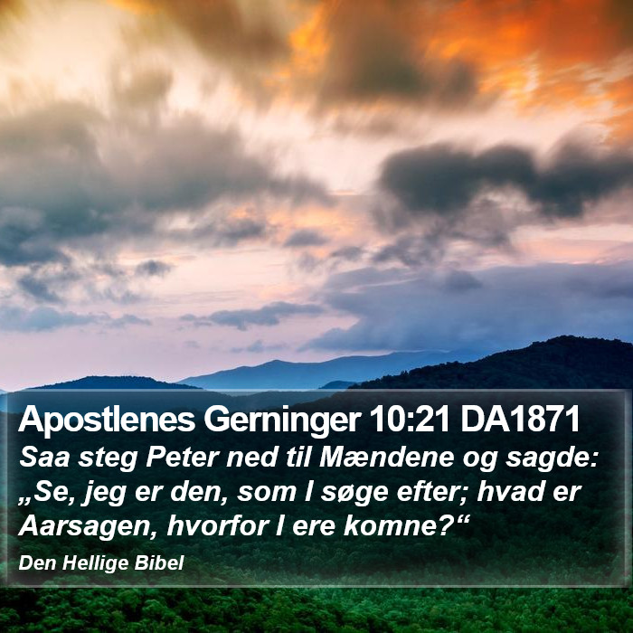 Apostlenes Gerninger 10:21 DA1871 Bible Study