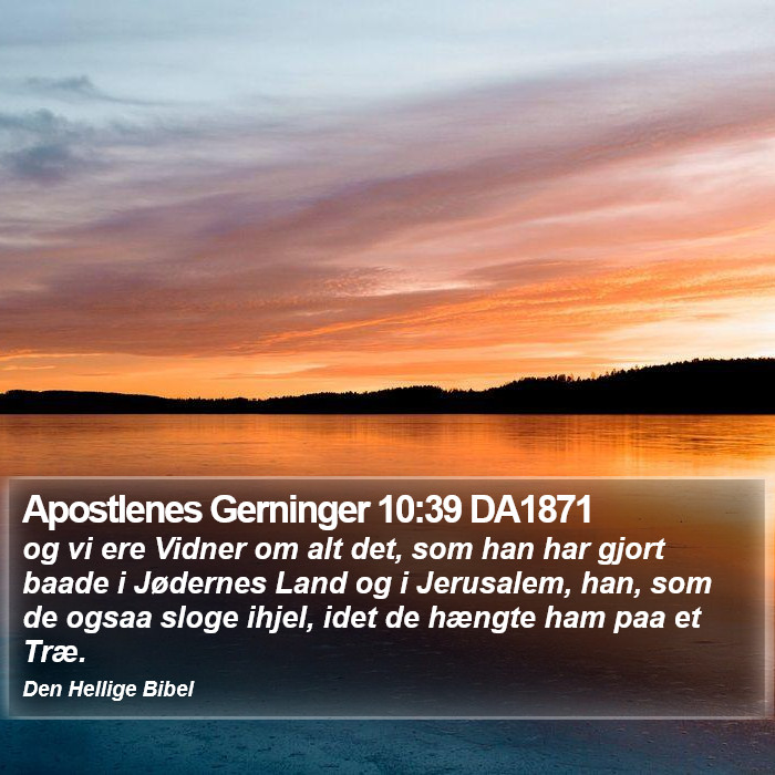 Apostlenes Gerninger 10:39 DA1871 Bible Study