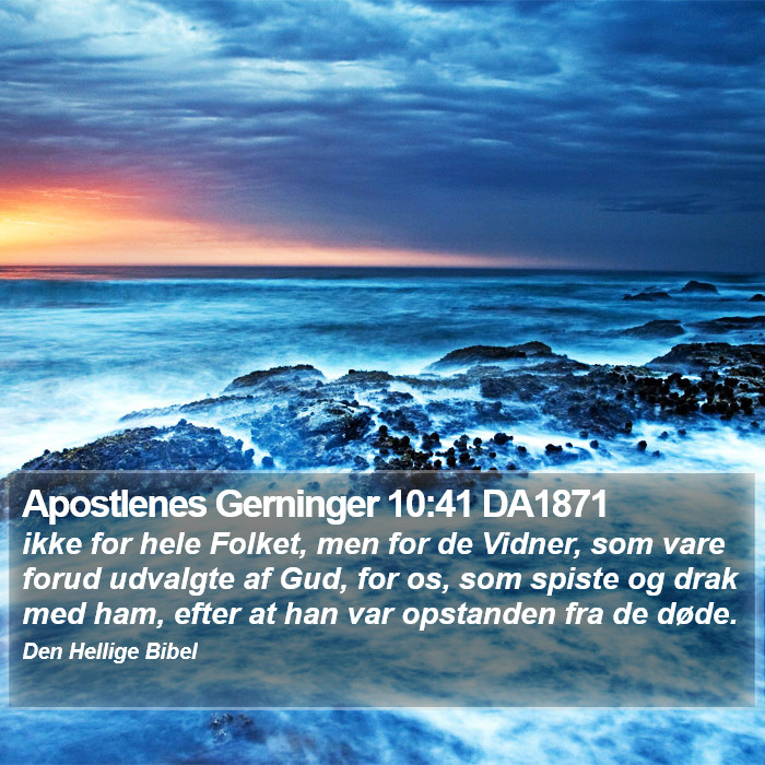 Apostlenes Gerninger 10:41 DA1871 Bible Study