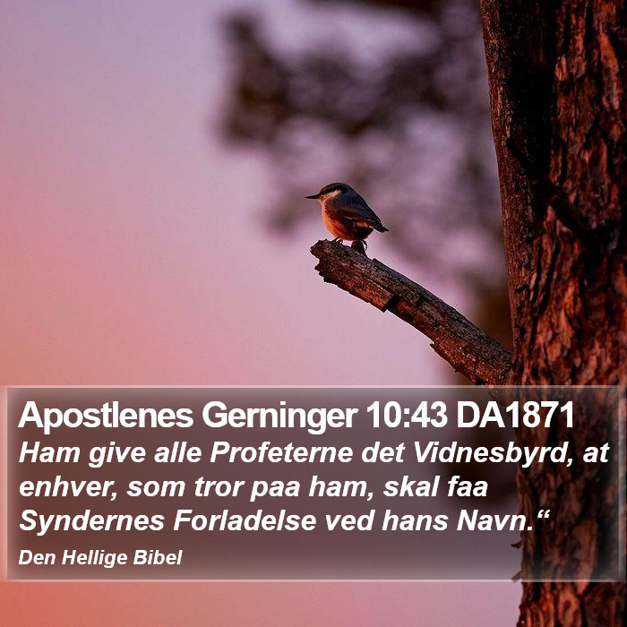 Apostlenes Gerninger 10:43 DA1871 Bible Study