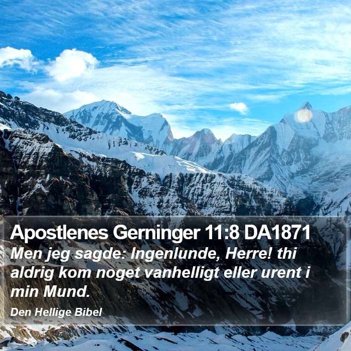 Apostlenes Gerninger 11:8 DA1871 Bible Study