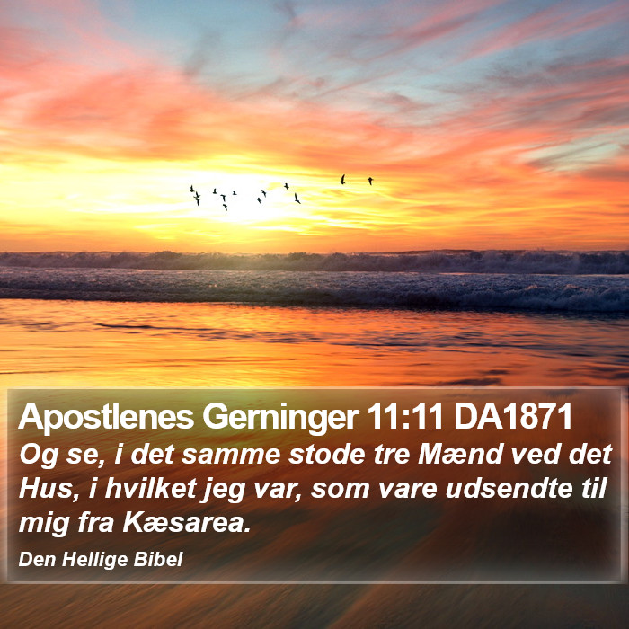 Apostlenes Gerninger 11:11 DA1871 Bible Study