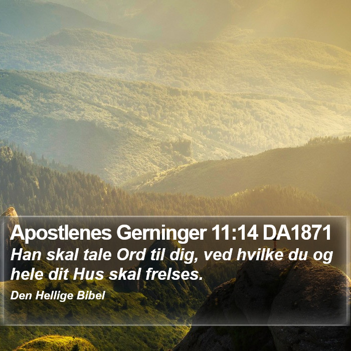 Apostlenes Gerninger 11:14 DA1871 Bible Study