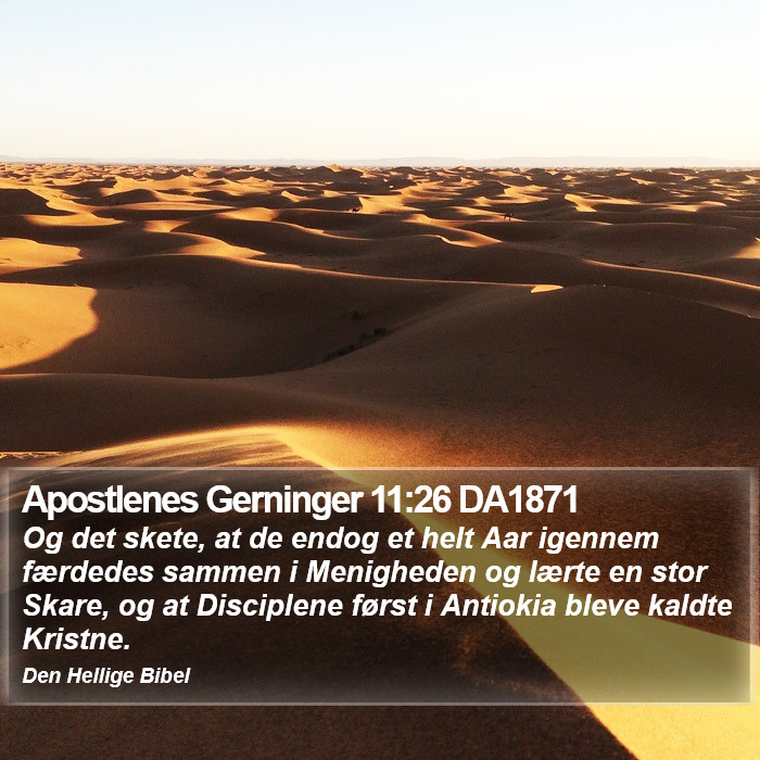 Apostlenes Gerninger 11:26 DA1871 Bible Study