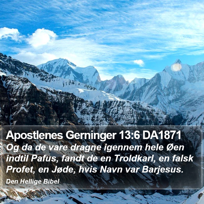 Apostlenes Gerninger 13:6 DA1871 Bible Study