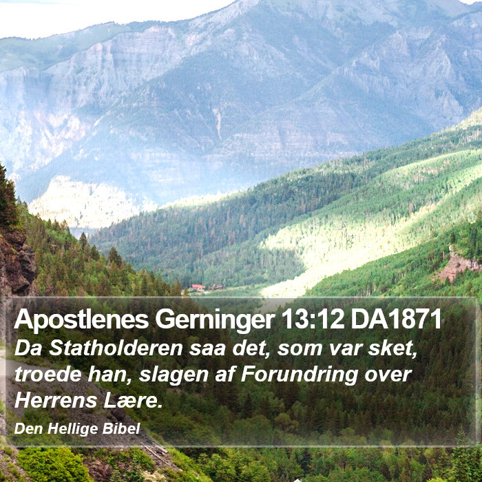 Apostlenes Gerninger 13:12 DA1871 Bible Study