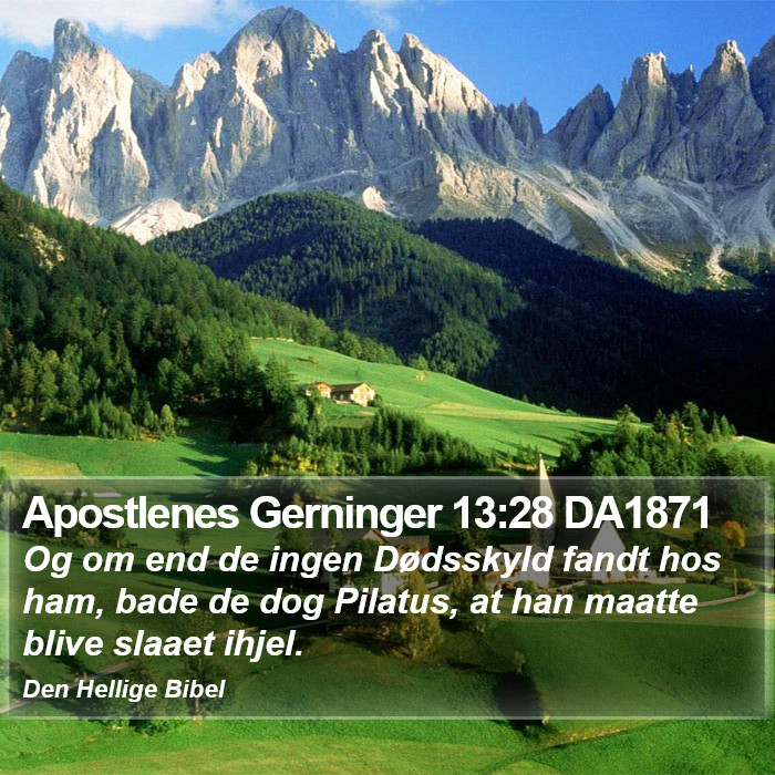 Apostlenes Gerninger 13:28 DA1871 Bible Study