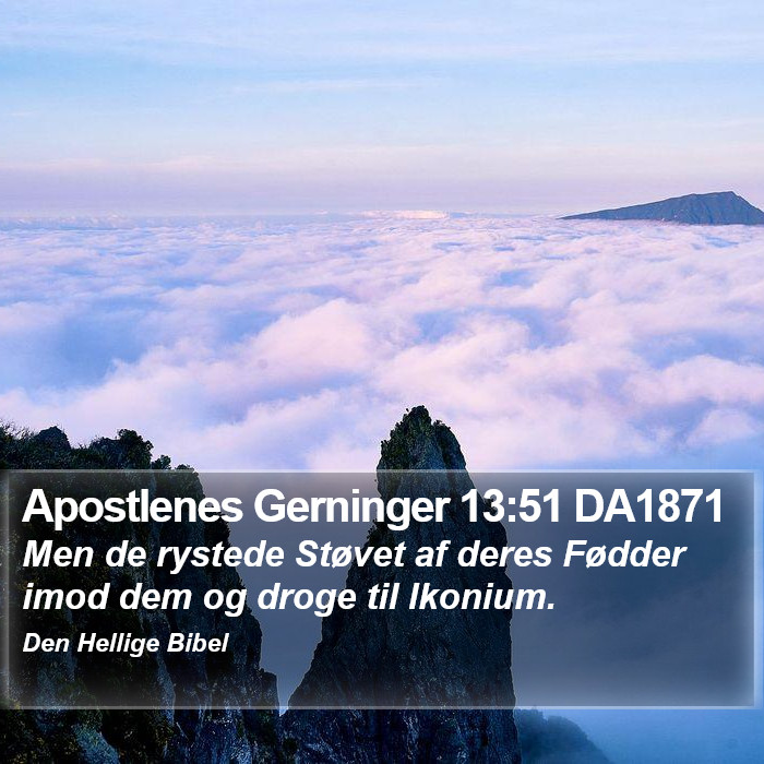 Apostlenes Gerninger 13:51 DA1871 Bible Study