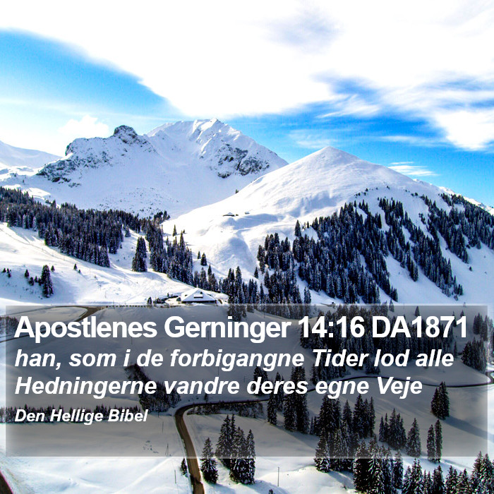 Apostlenes Gerninger 14:16 DA1871 Bible Study