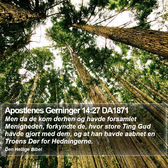 Apostlenes Gerninger 14:27 DA1871 Bible Study