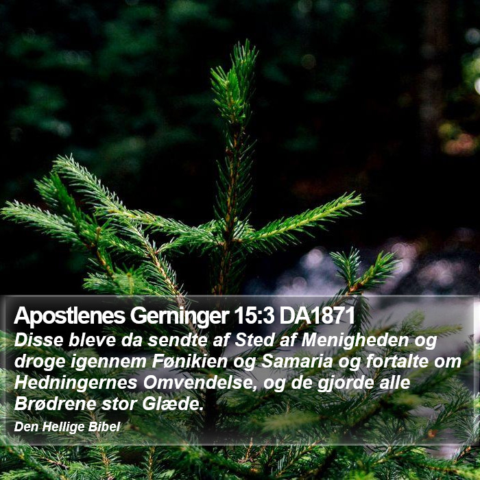 Apostlenes Gerninger 15:3 DA1871 Bible Study