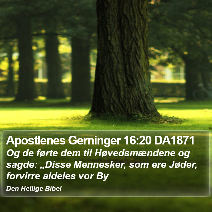 Apostlenes Gerninger 16:20 DA1871 Bible Study