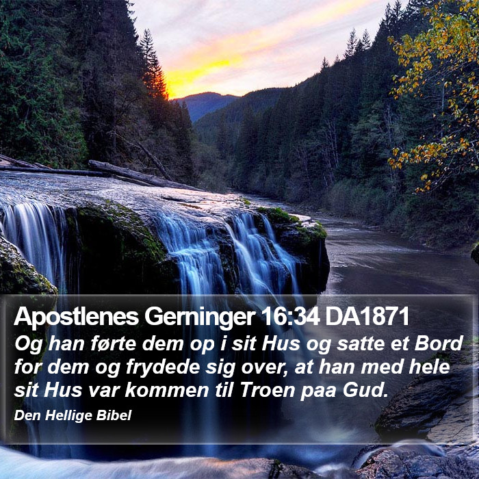 Apostlenes Gerninger 16:34 DA1871 Bible Study