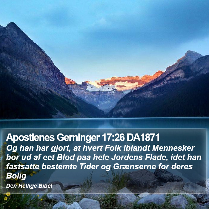 Apostlenes Gerninger 17:26 DA1871 Bible Study