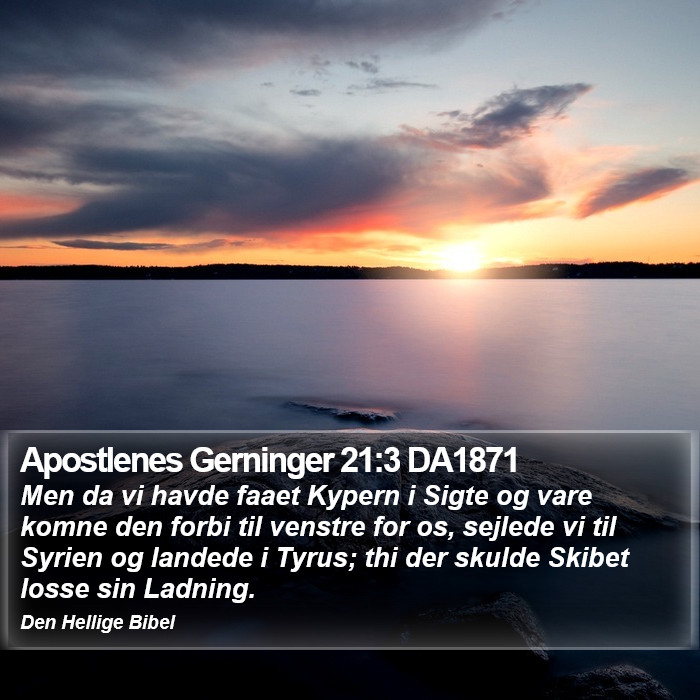Apostlenes Gerninger 21:3 DA1871 Bible Study