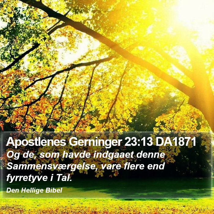Apostlenes Gerninger 23:13 DA1871 Bible Study