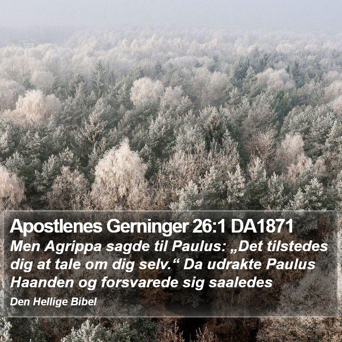 Apostlenes Gerninger 26:1 DA1871 Bible Study