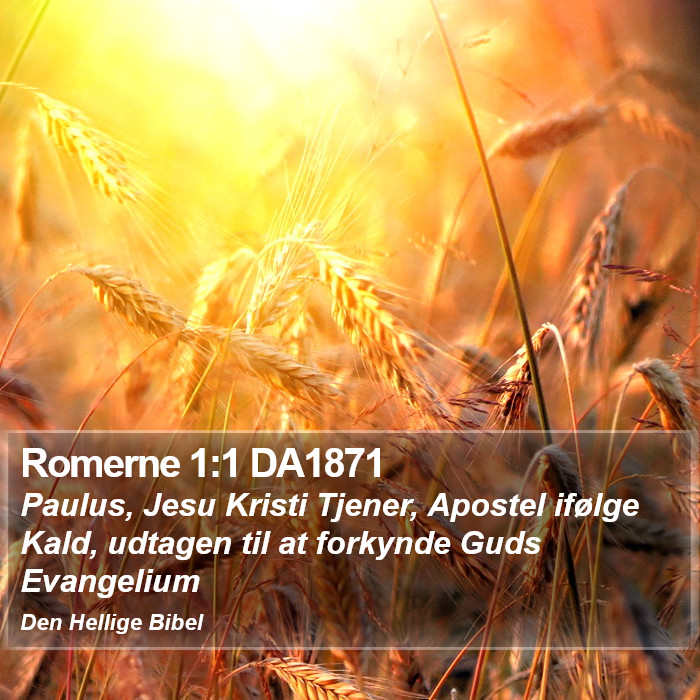 Romerne 1:1 DA1871 Bible Study