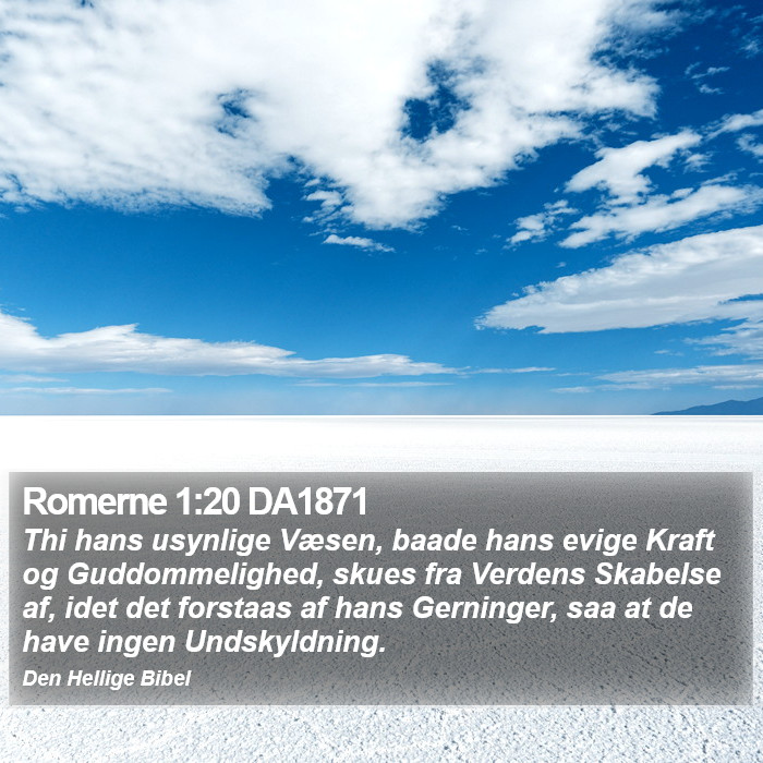 Romerne 1:20 DA1871 Bible Study