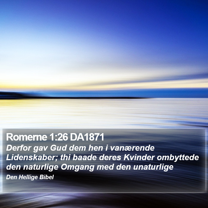 Romerne 1:26 DA1871 Bible Study