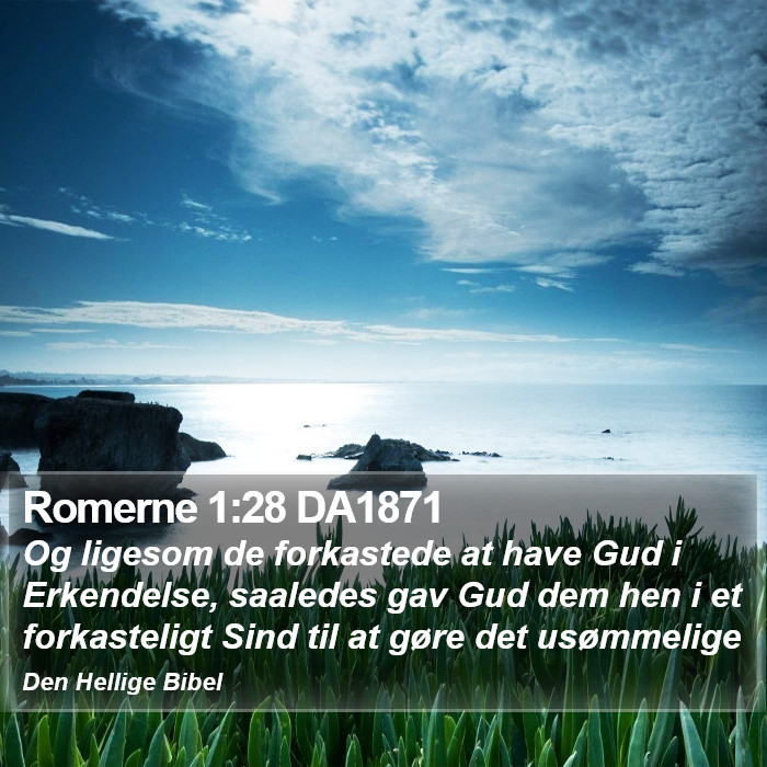 Romerne 1:28 DA1871 Bible Study