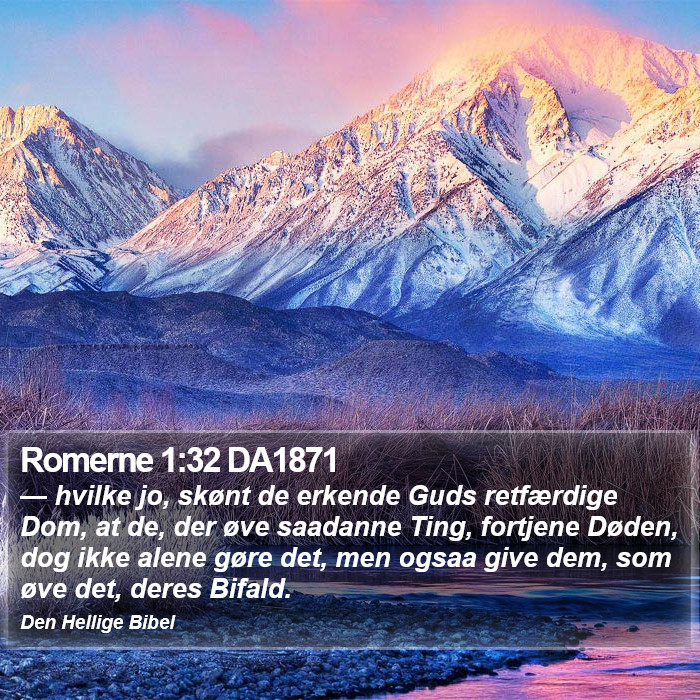 Romerne 1:32 DA1871 Bible Study