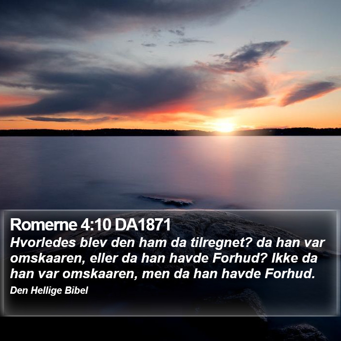 Romerne 4:10 DA1871 Bible Study