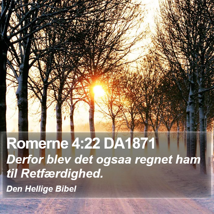Romerne 4:22 DA1871 Bible Study