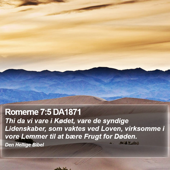 Romerne 7:5 DA1871 Bible Study