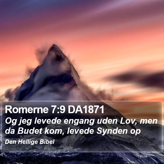 Romerne 7:9 DA1871 Bible Study