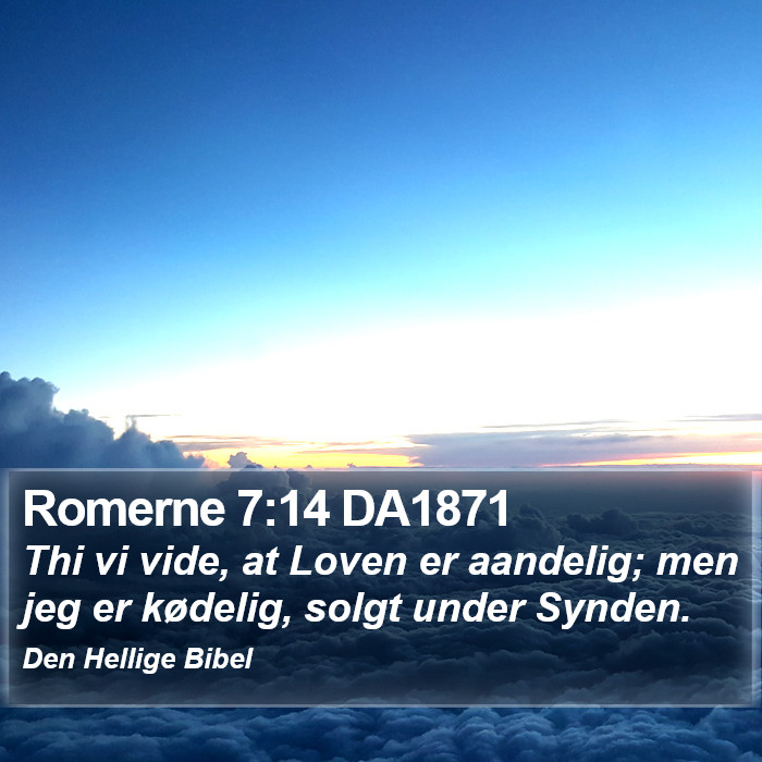 Romerne 7:14 DA1871 Bible Study