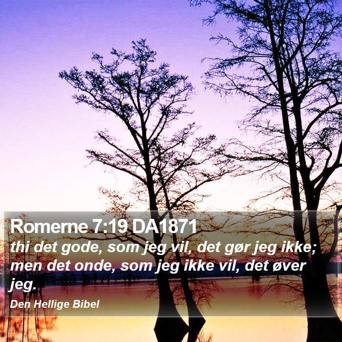 Romerne 7:19 DA1871 Bible Study