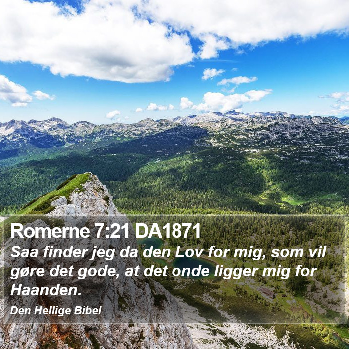 Romerne 7:21 DA1871 Bible Study