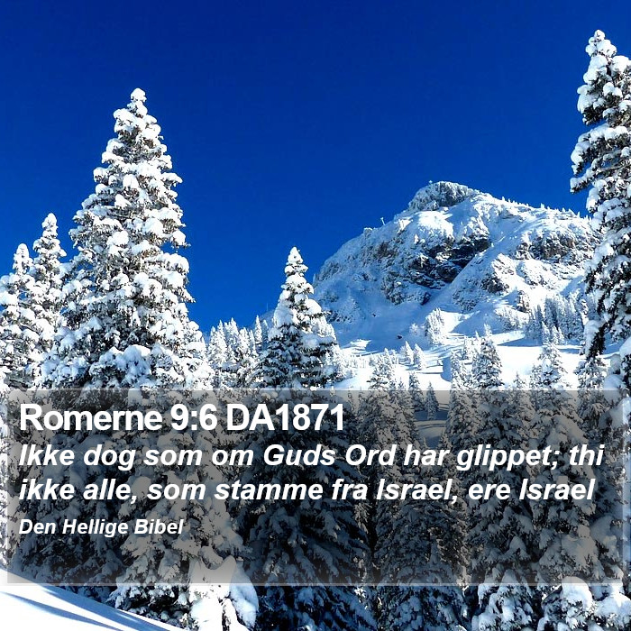 Romerne 9:6 DA1871 Bible Study