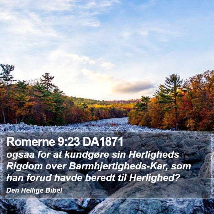 Romerne 9:23 DA1871 Bible Study