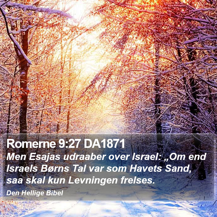 Romerne 9:27 DA1871 Bible Study