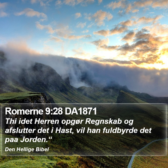 Romerne 9:28 DA1871 Bible Study