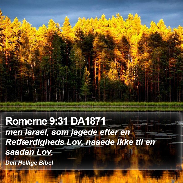 Romerne 9:31 DA1871 Bible Study