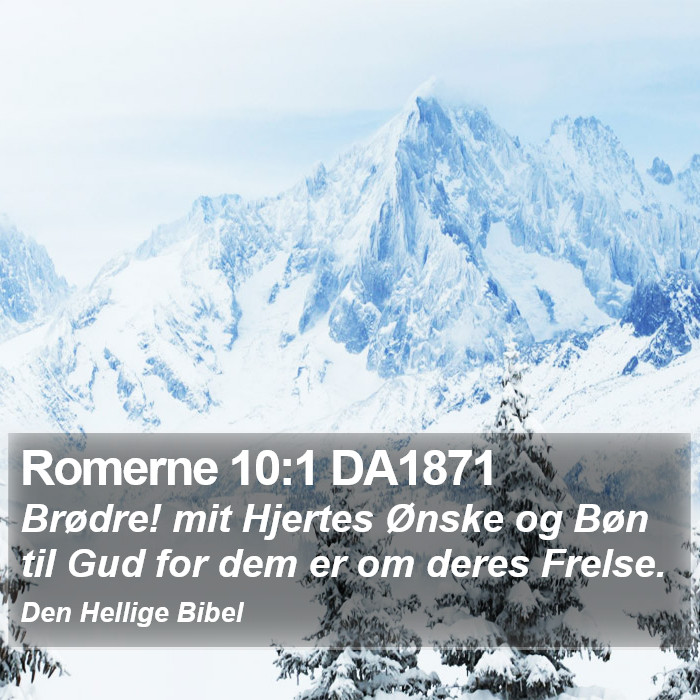 Romerne 10:1 DA1871 Bible Study