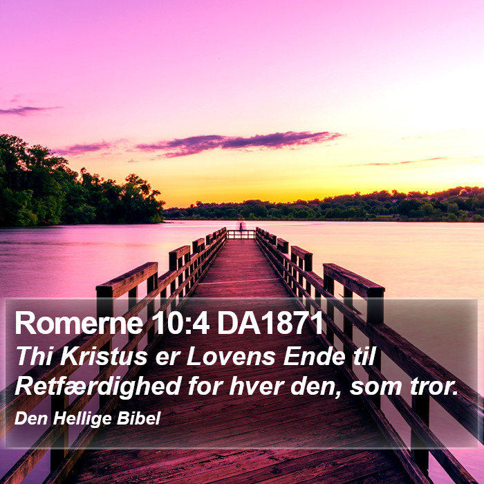 Romerne 10:4 DA1871 Bible Study