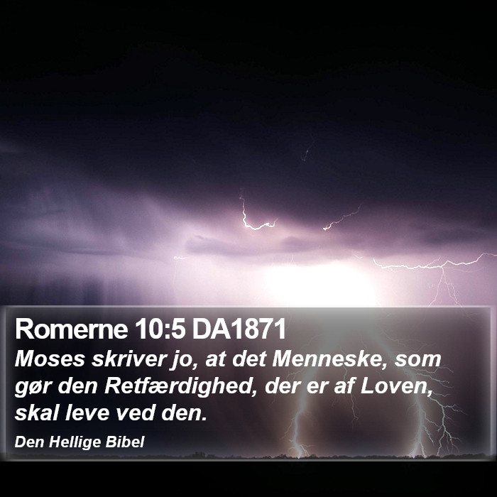 Romerne 10:5 DA1871 Bible Study