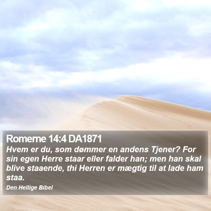 Romerne 14:4 DA1871 Bible Study