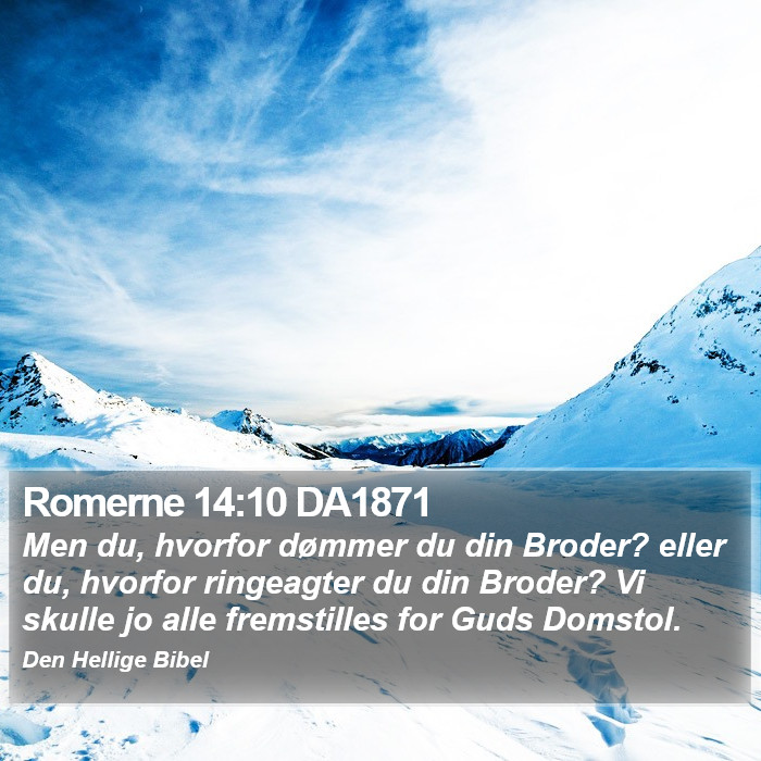 Romerne 14:10 DA1871 Bible Study