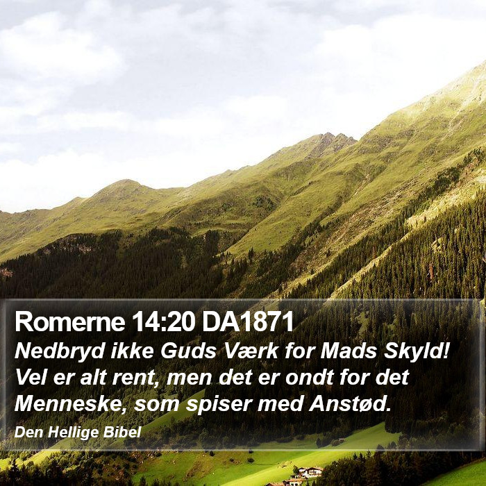 Romerne 14:20 DA1871 Bible Study