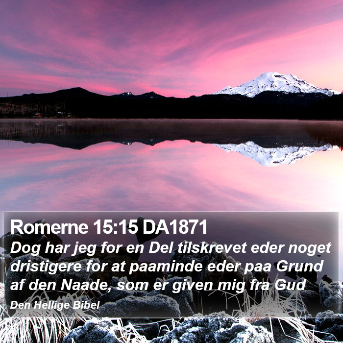 Romerne 15:15 DA1871 Bible Study