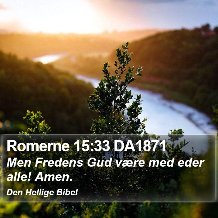 Romerne 15:33 DA1871 Bible Study