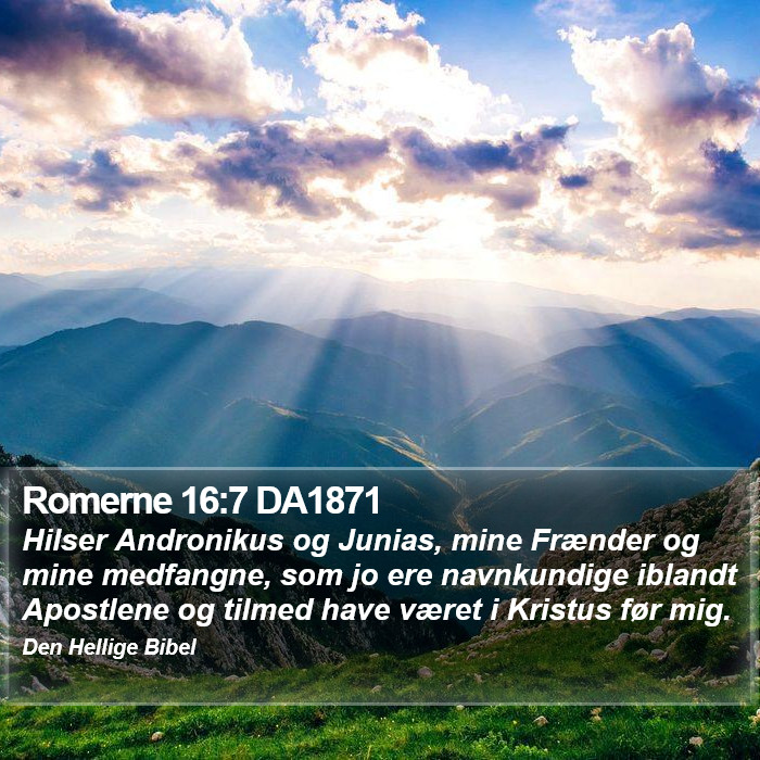 Romerne 16:7 DA1871 Bible Study