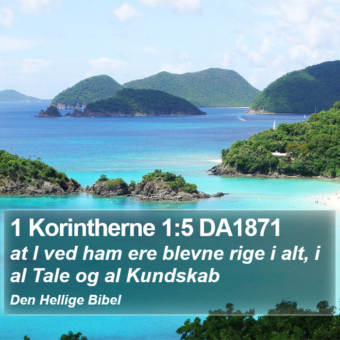 1 Korintherne 1:5 DA1871 Bible Study