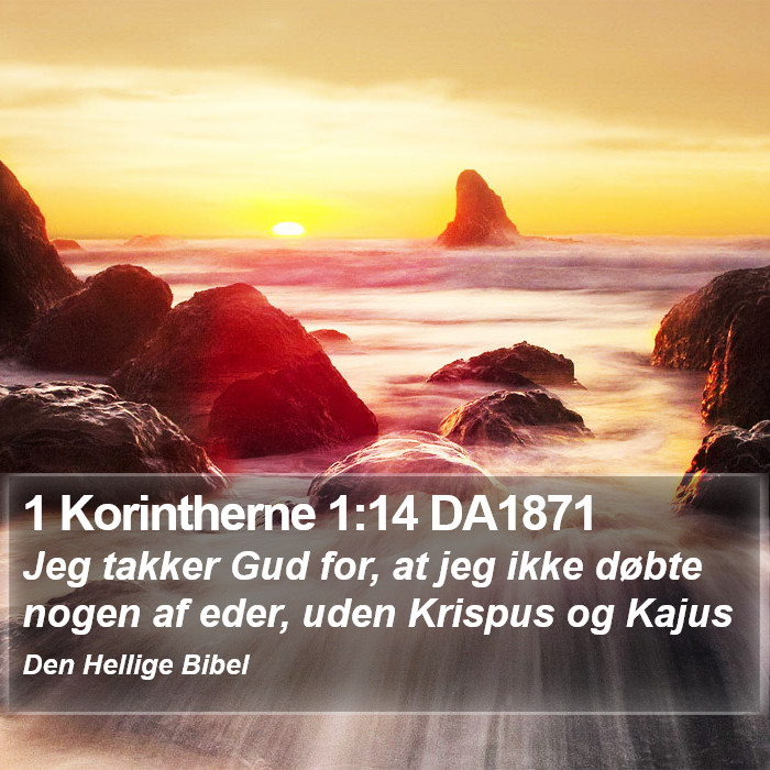 1 Korintherne 1:14 DA1871 Bible Study